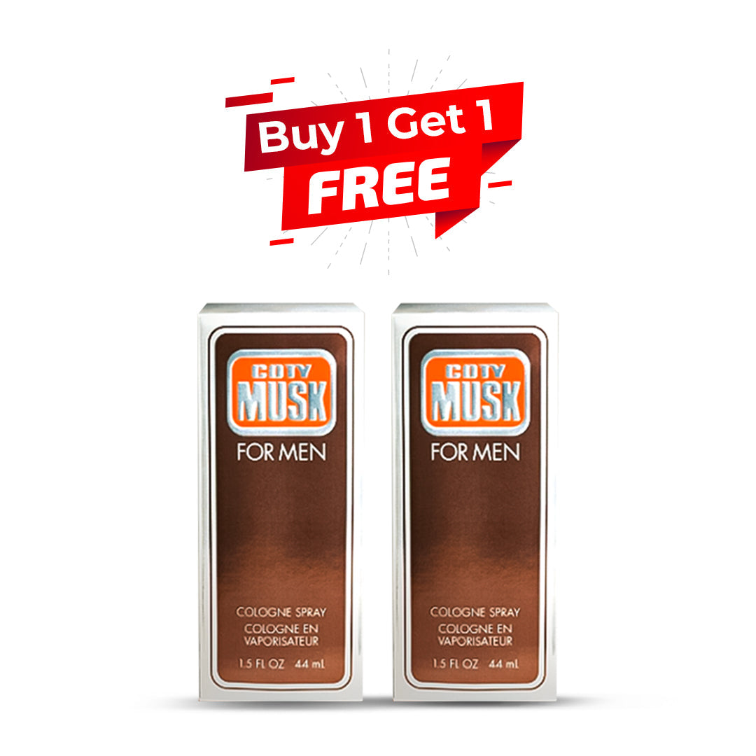 Wild Musk for Men Eau de Cologne Spray 1.5 oz, (Buy 1 Get 1 Free)